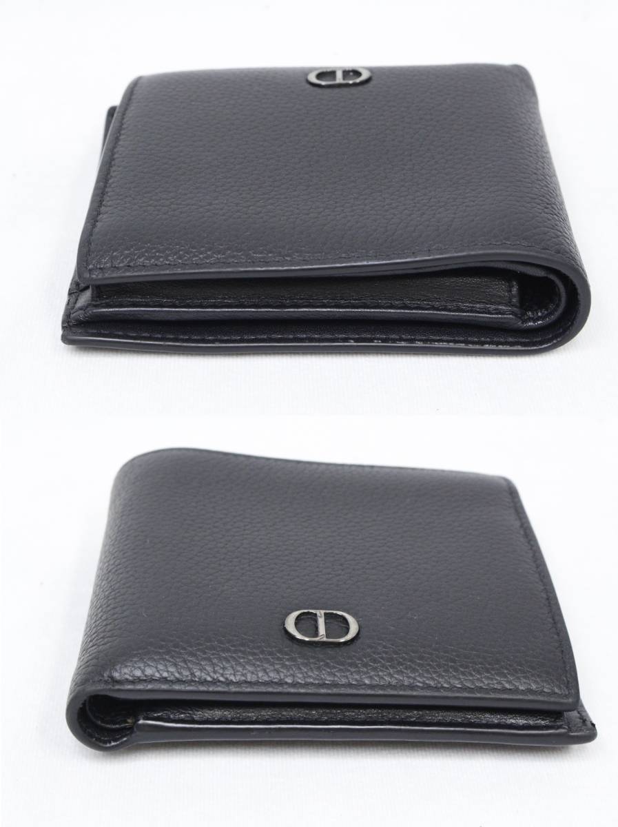  beautiful goods * Dior [Dior] coin case attaching wallet | leather | black | folding twice purse |2ESBC027CDI-00NU| regular price approximately 8 ten thousand jpy |2308-K0415V(NT)