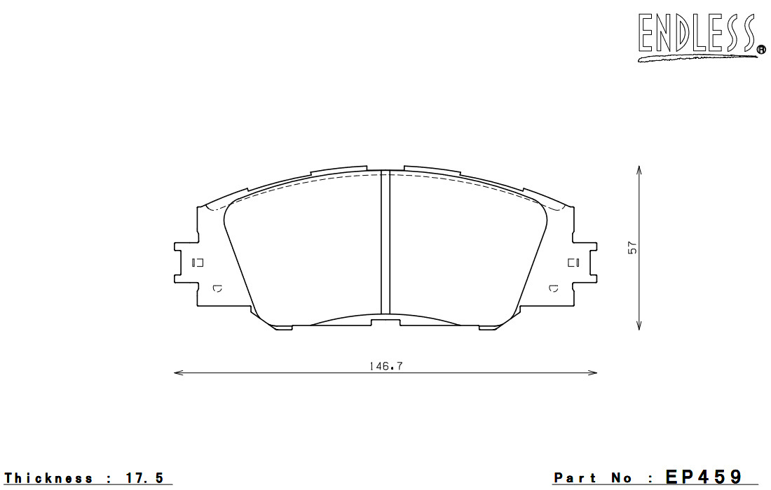 ENDLESS ブレーキパッド SSY フロント マークXジオ ANA10/ANA15/GGA10 EP459SY2_画像3