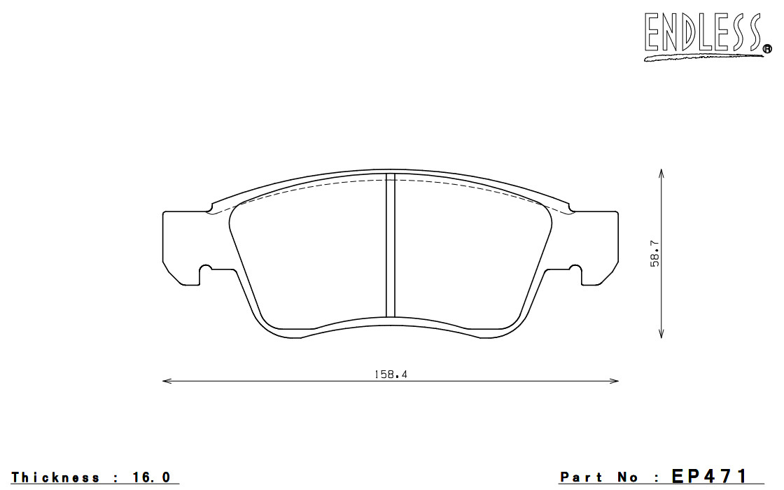 ENDLESS ブレーキパッド SSS フロント スカイライン CKV36(type-S/type-SP除く) EP471SS2