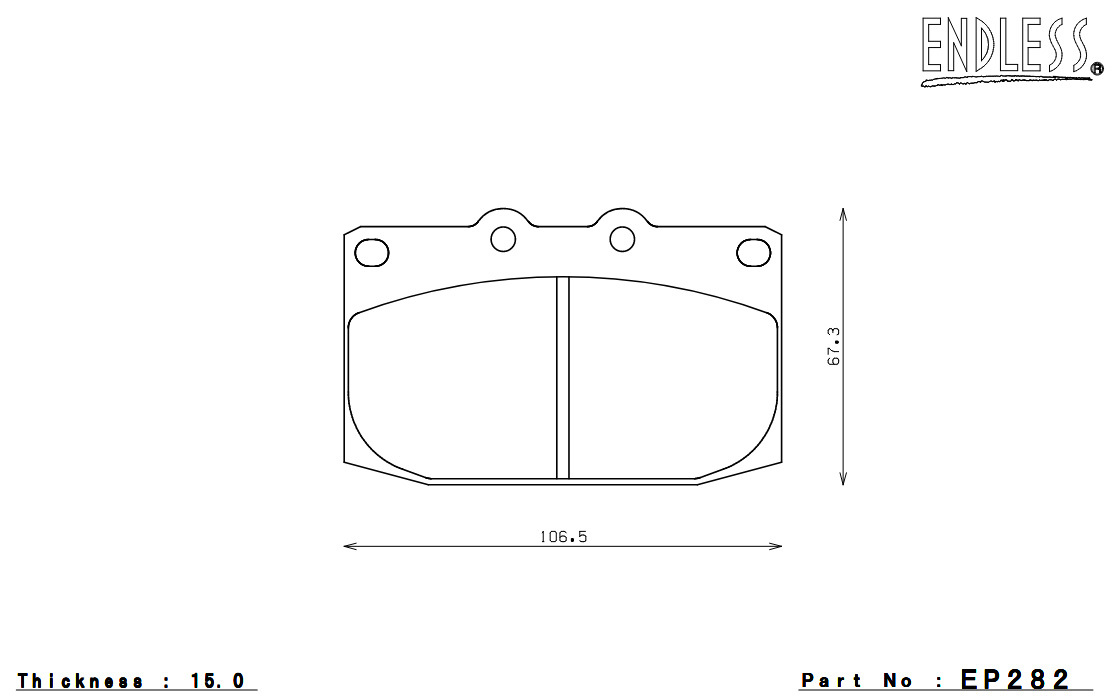 ENDLESS ブレーキパッド SSS フロント RX-7 FD3S EP282SS2の画像5