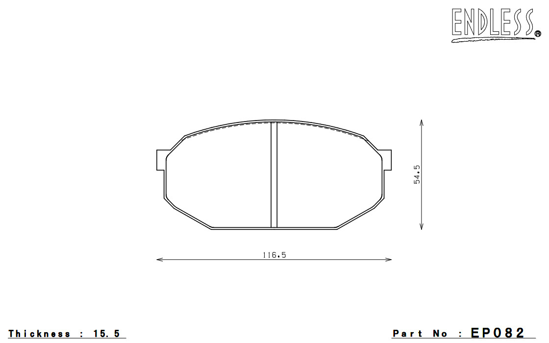 ENDLESS ブレーキパッド SSS フロント スタリオン A182A/183A/184A EP082SS2_画像5