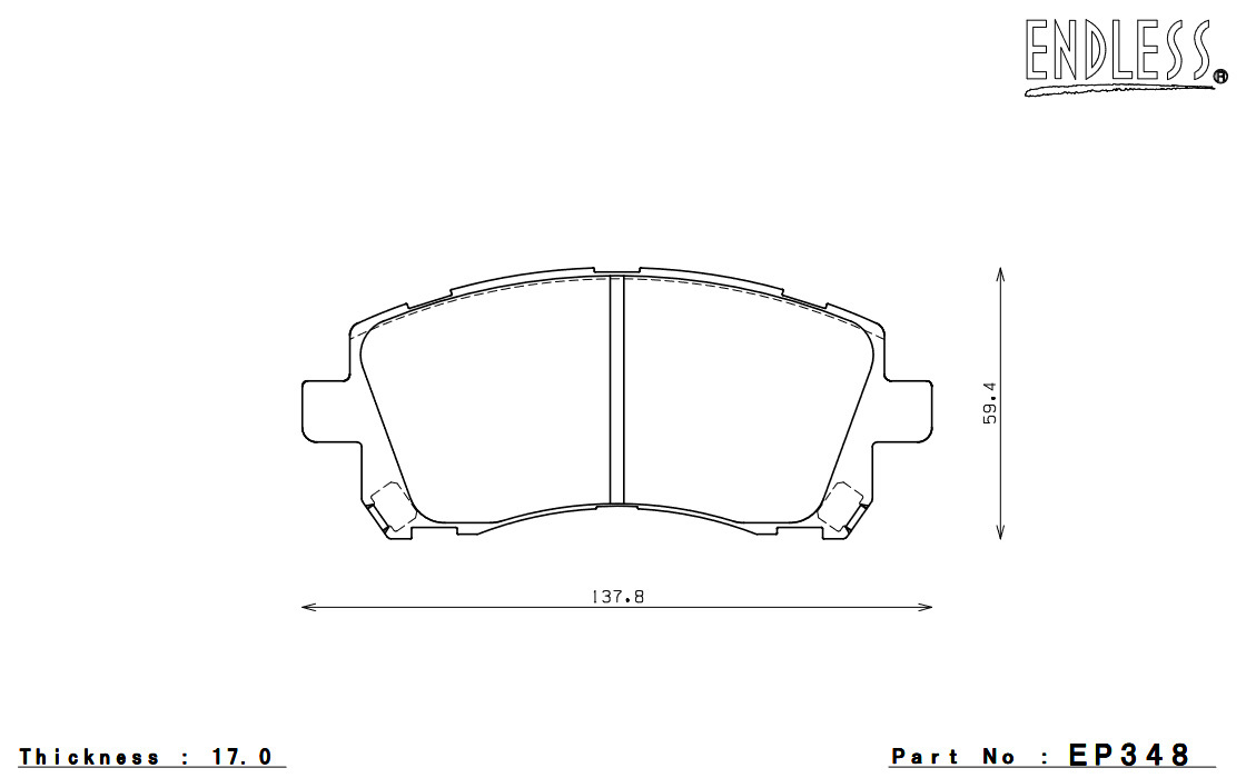 ENDLESS ブレーキパッド SSM PLUS フロント インプレッサ GC8/GF8(WRX STiバージョン3 フロント2POTキャリパー) EP348MP_画像3