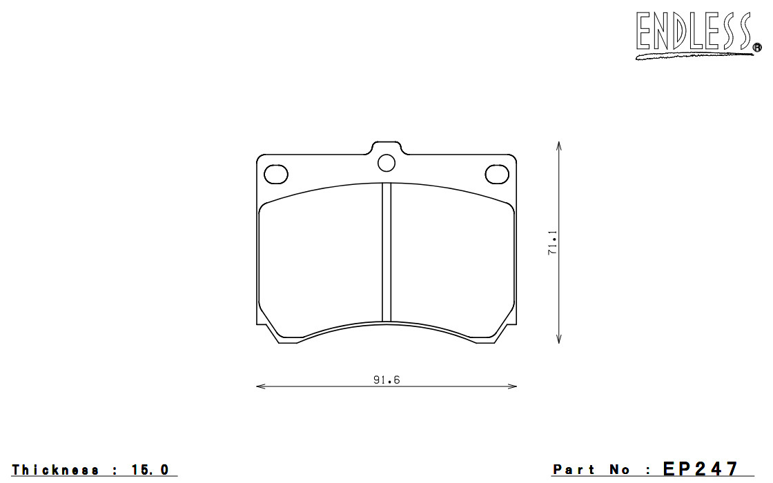 ENDLESS ブレーキパッド SSS フロント Laser BHA5PF/BHA8SF/BHA5SF/BHA8PF(リアドラム) EP247SS2_画像5