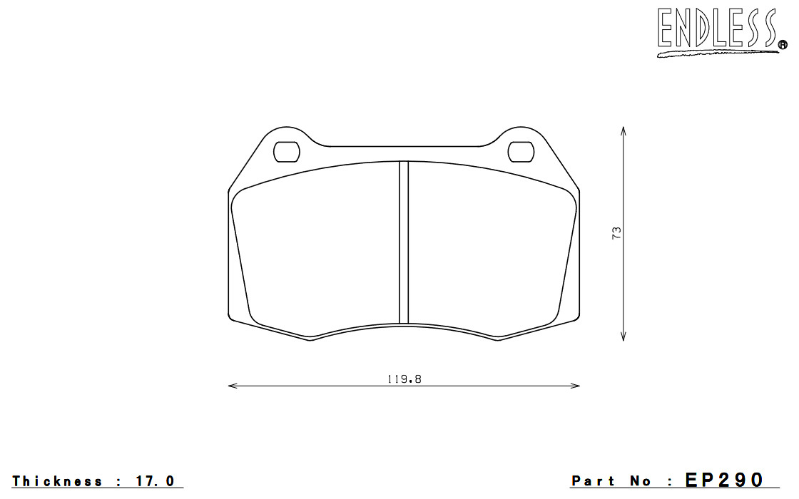 ENDLESS ブレーキパッド CC38(ME22) フロント スカイライン BNR34(GT-R)(Vスペック/VスペックN1含む) EP290CC38