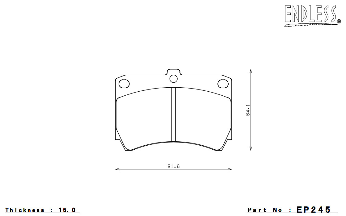 ENDLESS brake pad SSS front Laser BHALPF/BHALSF( rear drum ) EP245SS2