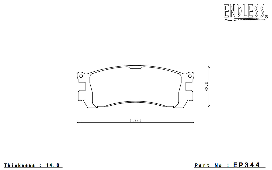 ENDLESS ブレーキパッド SSS リア ミレーニア TAFP/TA3A/TA3P/TA3Y/TA3Z/TA5A/TA5P/TA5Y/TA5Z EP344SS2_画像5
