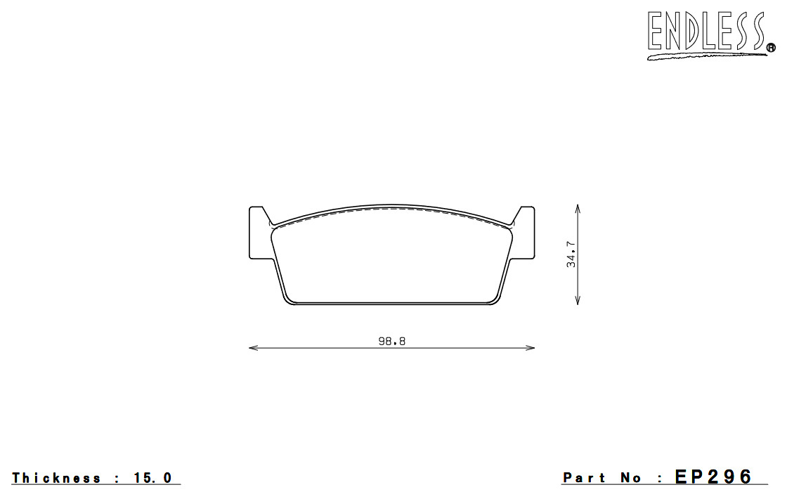ENDLESS ブレーキパッド SSM PLUS リア スカイライン R33系(NA RB25DE) EP296MP_画像3