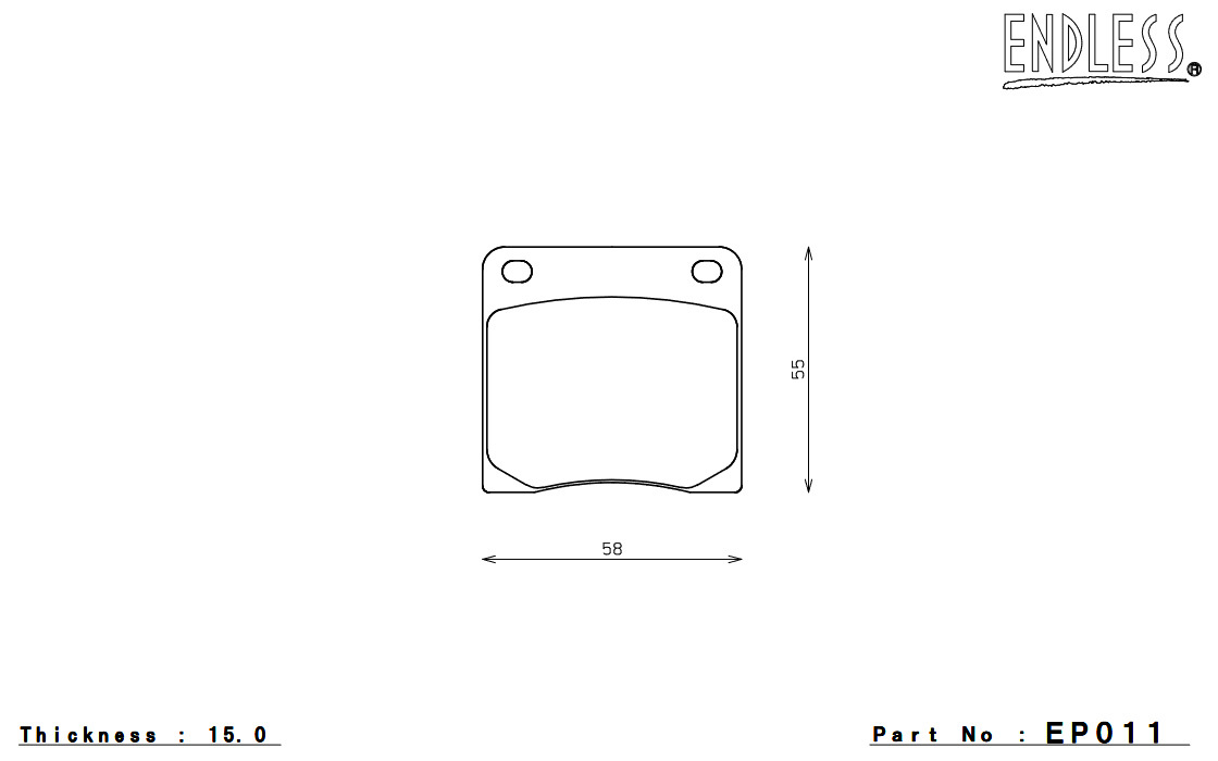 ENDLESS ブレーキパッド SSS フロント サニー B310/KB310/GB310/KGB310 EP011SS2_画像5