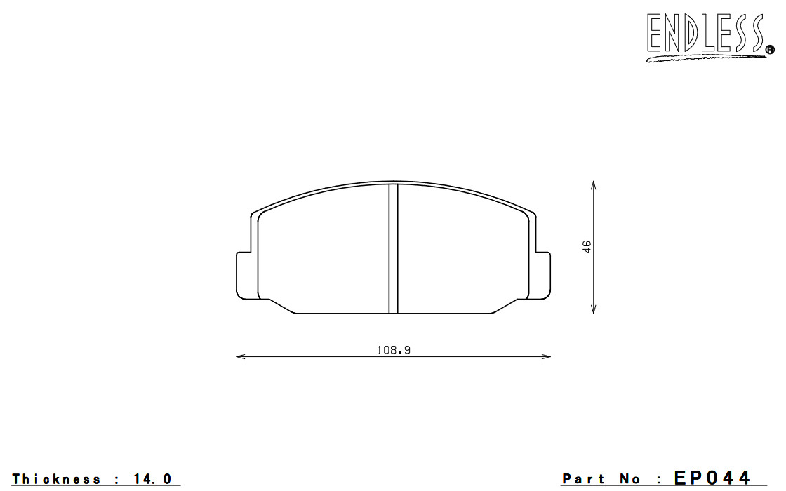 ENDLESS ブレーキパッド SSS フロント カローラ/スプリンター/カローラFX TE30/TE40/TE50/TE60系 TE36V(バン) (フロントディスク) EP044SS2_画像5