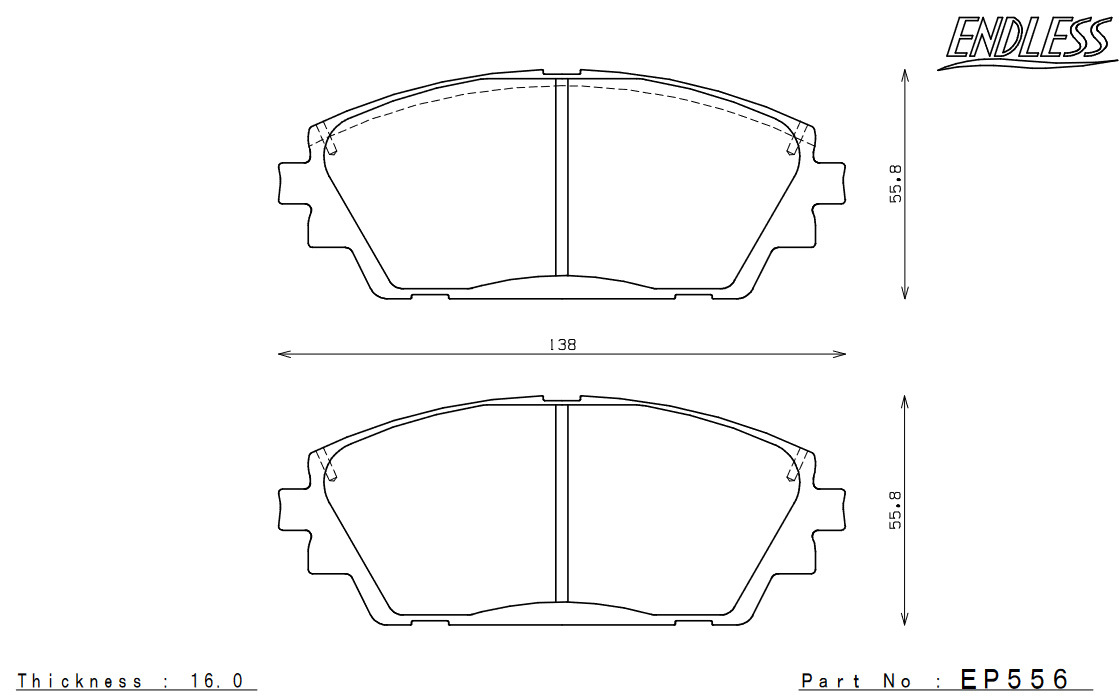 ENDLESS エンドレス ブレーキパッド SSY 1台分セット MAZDA3 FASTBACK/MAZDA3 SEDAN BP5P/BPFP/BP8P EP556SY2+EP557SY2_画像3