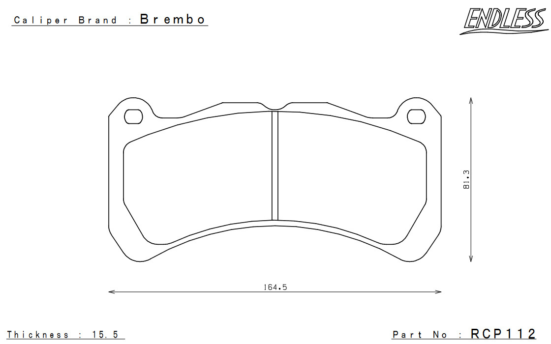 ENDLESS エンドレス ブレーキパッド MX72 PLUS 1台分セット WRX VAB(S208) RCP112MXPL+RCP188MXPL_画像3