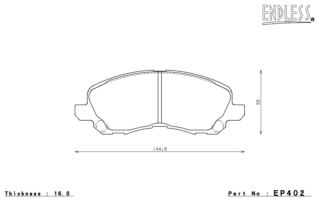 ENDLESS エンドレス ブレーキパッド SSS 1台分セット ギャラン EA3A/EC3A EP402SS2+EP268SS2_画像5