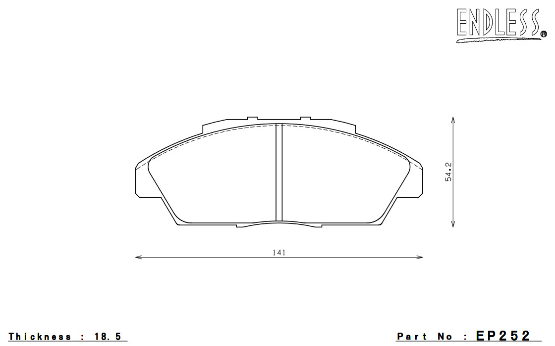 ENDLESS エンドレス ブレーキパッド SSS 1台分セット アコード CB1/2/3/4/6/7(4輪ディスク) EP252SS2+EP312SS2_画像5