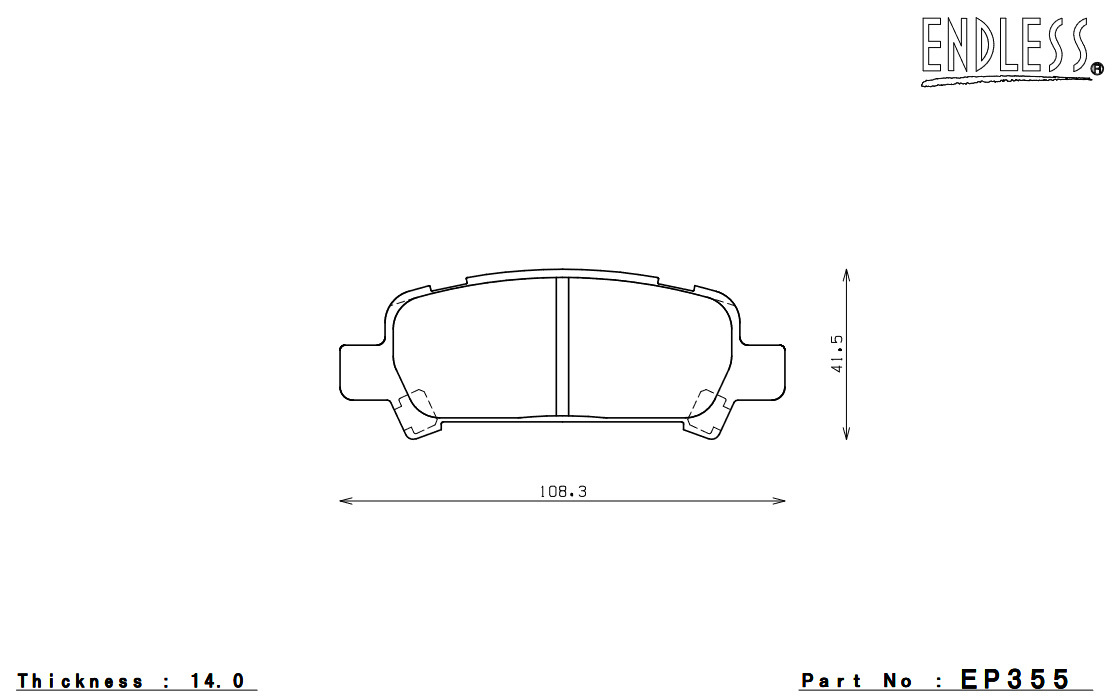 ENDLESS ブレーキパッド SSY 1台分セット インプレッサ GC8/GF8(WRX STiバージョン5/6 Fr:4POT/Rr:1POTキャリパー) EP351SY2+EP355SY2_画像4