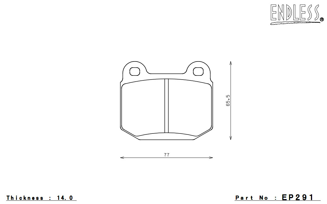 ENDLESS エンドレス ブレーキパッド SSS 1台分セット ステージア WGNC34(RB26DETT/オーテックバージョン) EP290SS2+EP291SS2_画像6