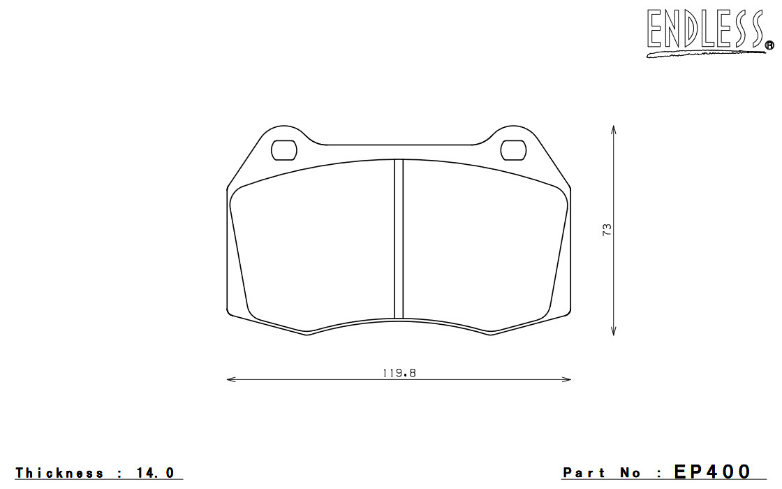 ENDLESS エンドレス ブレーキパッド SSY 1台分セット フェアレディZ Z33(純正ブレンボキャリパー装着車) H14.8～H19.1 EP400SY2+EP408SY2_画像3