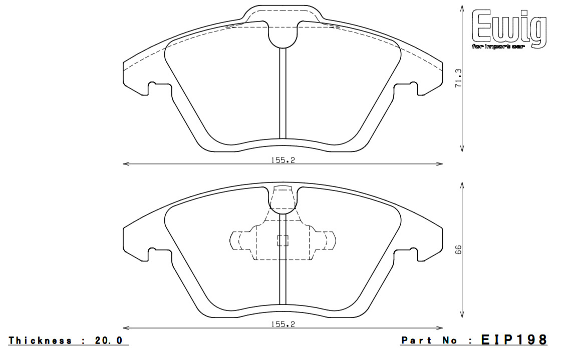 ENDLESS エンドレス ブレーキパッド SSM PLUS フロント PEUGEOT 208 A9C5F03 GTi EIP198MP_画像3