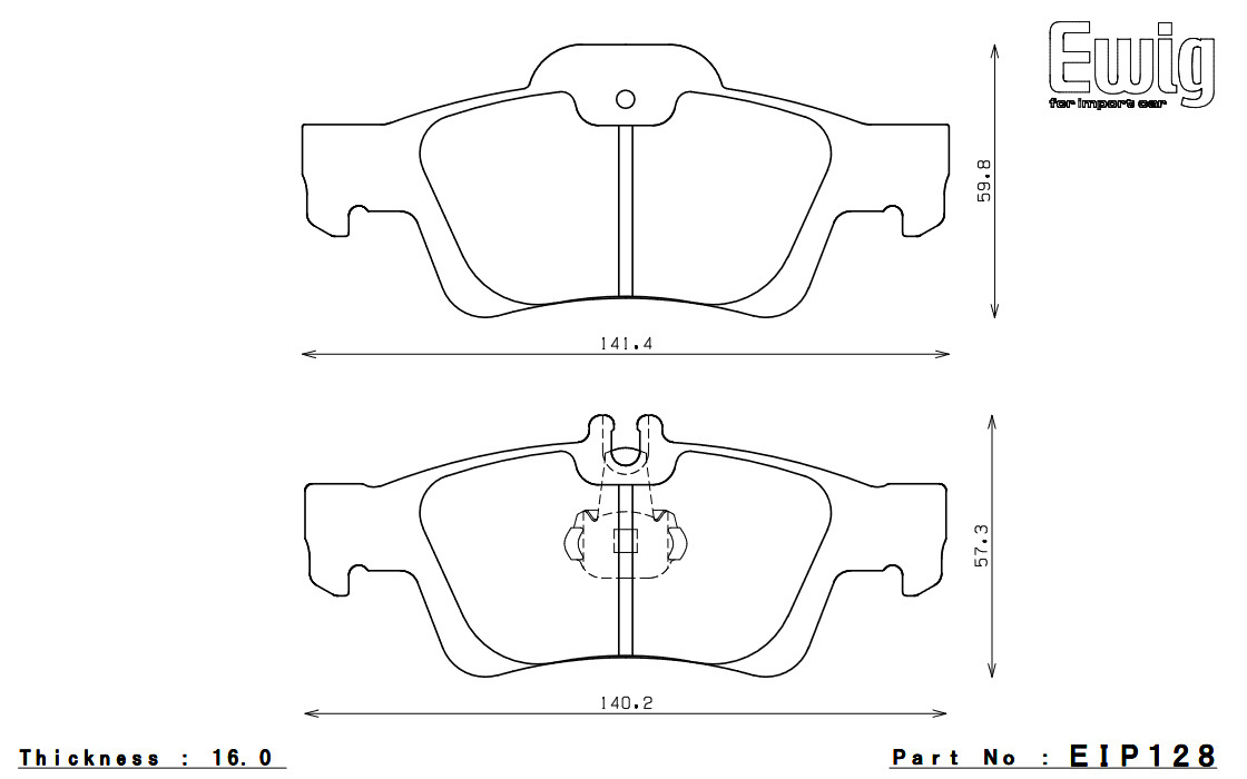 ENDLESS ブレーキパッド SSM PLUS リア Mercedes Benz E 212280C E300 4マチック ブルーエフィシェンシー アバンギャルド EIP128MP_画像3