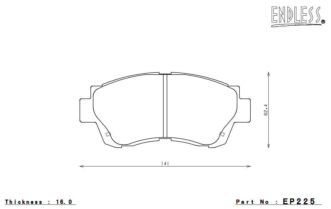 ENDLESS ブレーキパッド SSM PLUS フロント クラウン JZS151/JZS153/JZS155/GS151/GS151H EP225MP_画像3