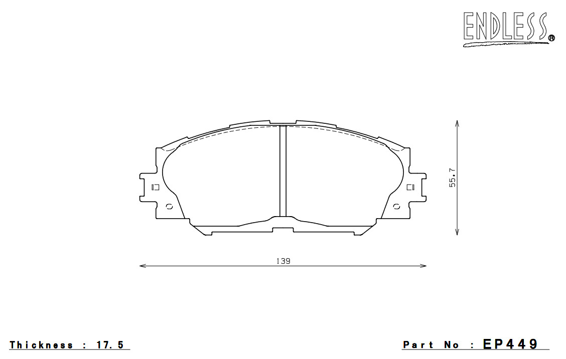 ENDLESS ブレーキパッド MX72 フロント SAI AZK10 EP449MX72