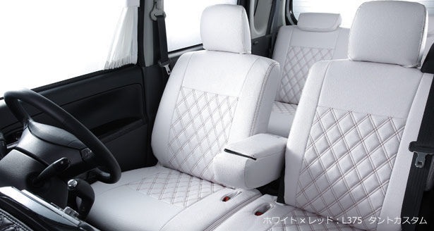 Bellezza/ベレッツァ シートカバー タウンボックス DS64W 2014/3-2015/2 ワイルドステッチ ライトグレー×ホワイト S614_画像5