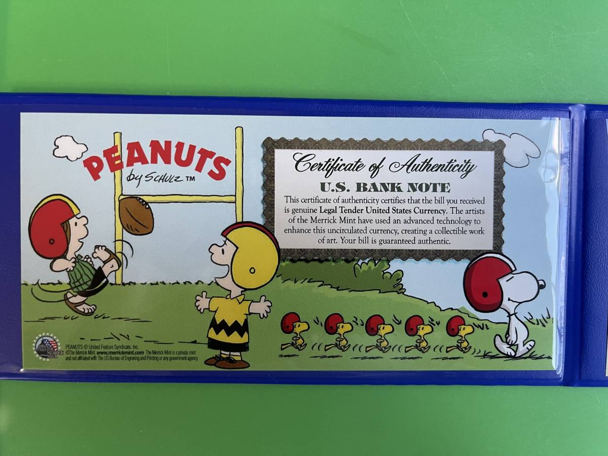  Snoopy Peanuts. компания .. американский футбол 2 доллар . американский футбол $2 Peanuts Snoopy Charlie Brown Woodstock 