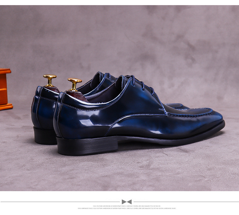 ビジネスシューズ メンズ 本革 レザーシューズ 職人手作り 上質牛革 フォーマル 紳士靴 ヴィンテージ 革靴 黒 24cm~28cm_画像3