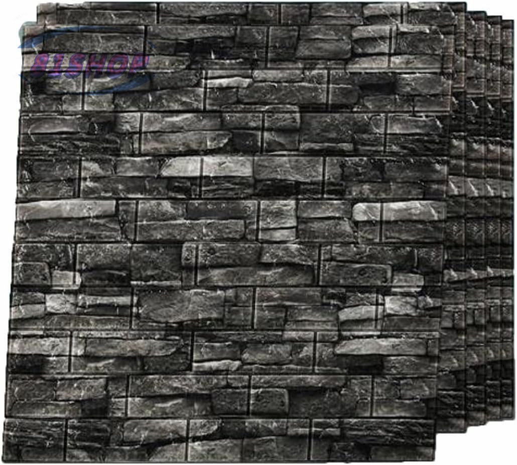「81SHOP」50枚 背景壁 3D立体レンガ模様壁紙 防水 汚い カビ防止 70x77cm