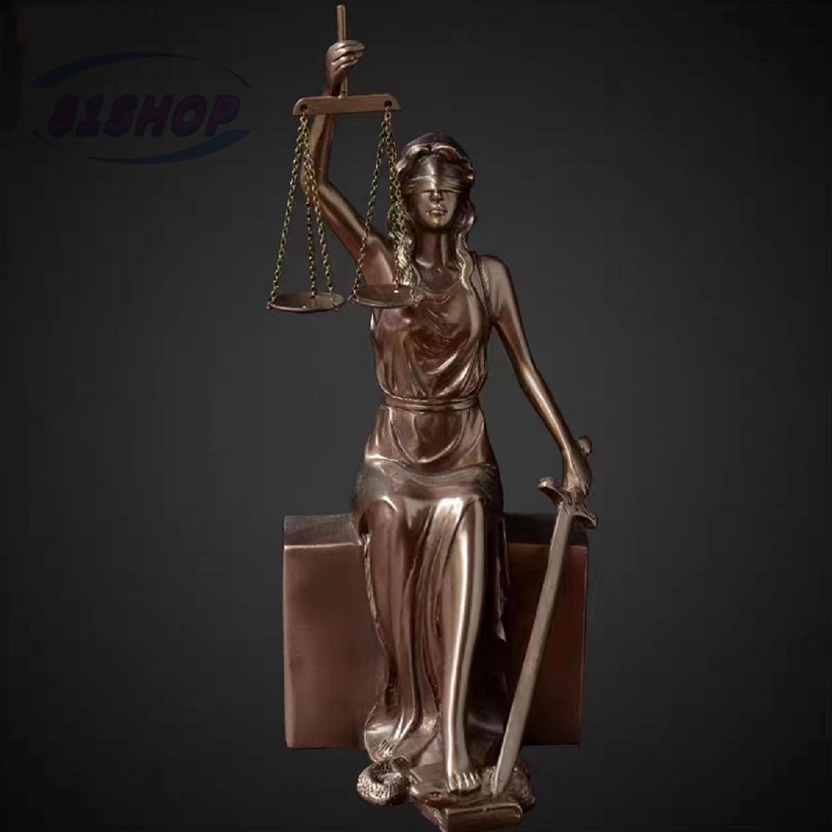 「81SHOP」正義と力の象徴 正義の女神 ブックスタンド 彫刻 彫像 西洋 雑貨 オブジェ 置物 フィギュリン 銅 樹脂 ハンドメイド 手作り 2点_画像5
