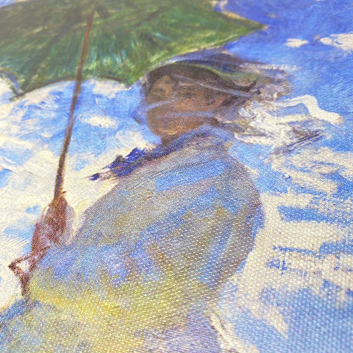 絵画 クロード・モネ 散歩、日傘をさす女 油絵風 プリント 壁飾り インテリア 人物画_画像3
