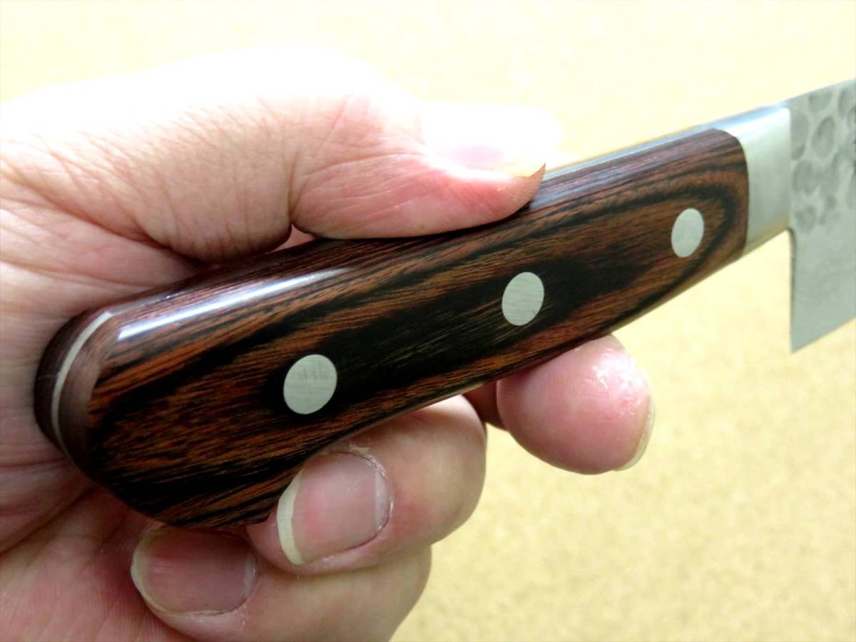 関の刃物 三徳包丁 18 5cm (185mm) 富士觀 ダマスカス 17層 鎚目 関の刃物 三徳包丁 18 5cm (185mm) 富士觀 ダマスカス 17層 鎚目
