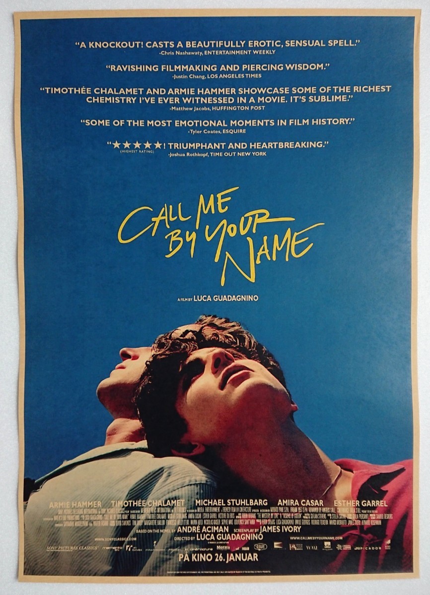 Call Me By Your Name 君の名前で僕を呼んで ポスター ①_画像1