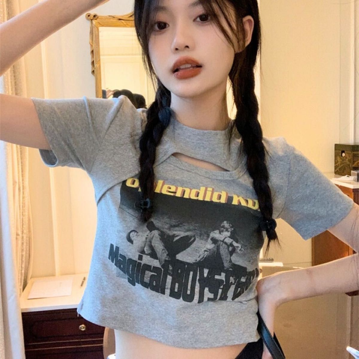 まとめ売り へそ出し Tシャツ レディース トップス 2枚セット Lサイズ｜PayPayフリマ