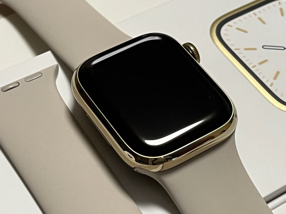 美品】Apple Watch Series7 GPS+Cellularモデル 41mm ゴールド 美品】Apple Watch Series7 GPS+Cellularモデル 41mm ゴールド
