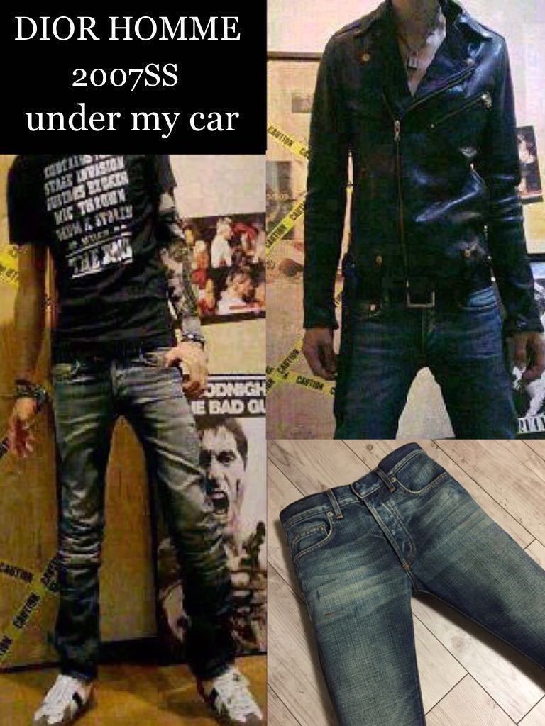 正規 DIOR HOMME 07SS under my car 初代 アンダーマイカー（bas19） ディオールオム デニム by Hedi Slimane★_画像1