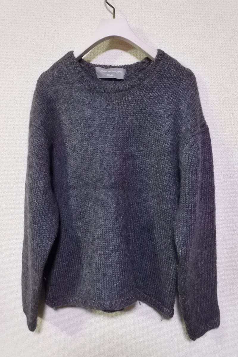 90's COMME des GARCONS HOMME Wool Knit Sweater AD1996 コムデギャルソンオム セーター 田中オム_画像1