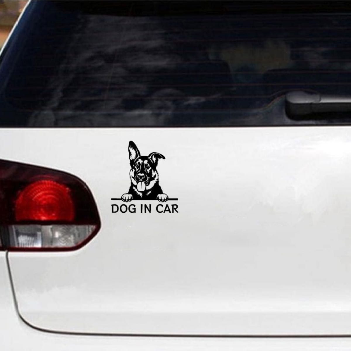 カッティングステッカー DOG IN CAR シェパード オリジナルステッカー シール 犬