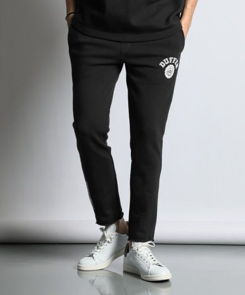 The DUFFER of ST.GEORGE SET UP CUT-OFF SWEAT PANTS：セットアップ カットオフ スウェットパンツM黒_画像1