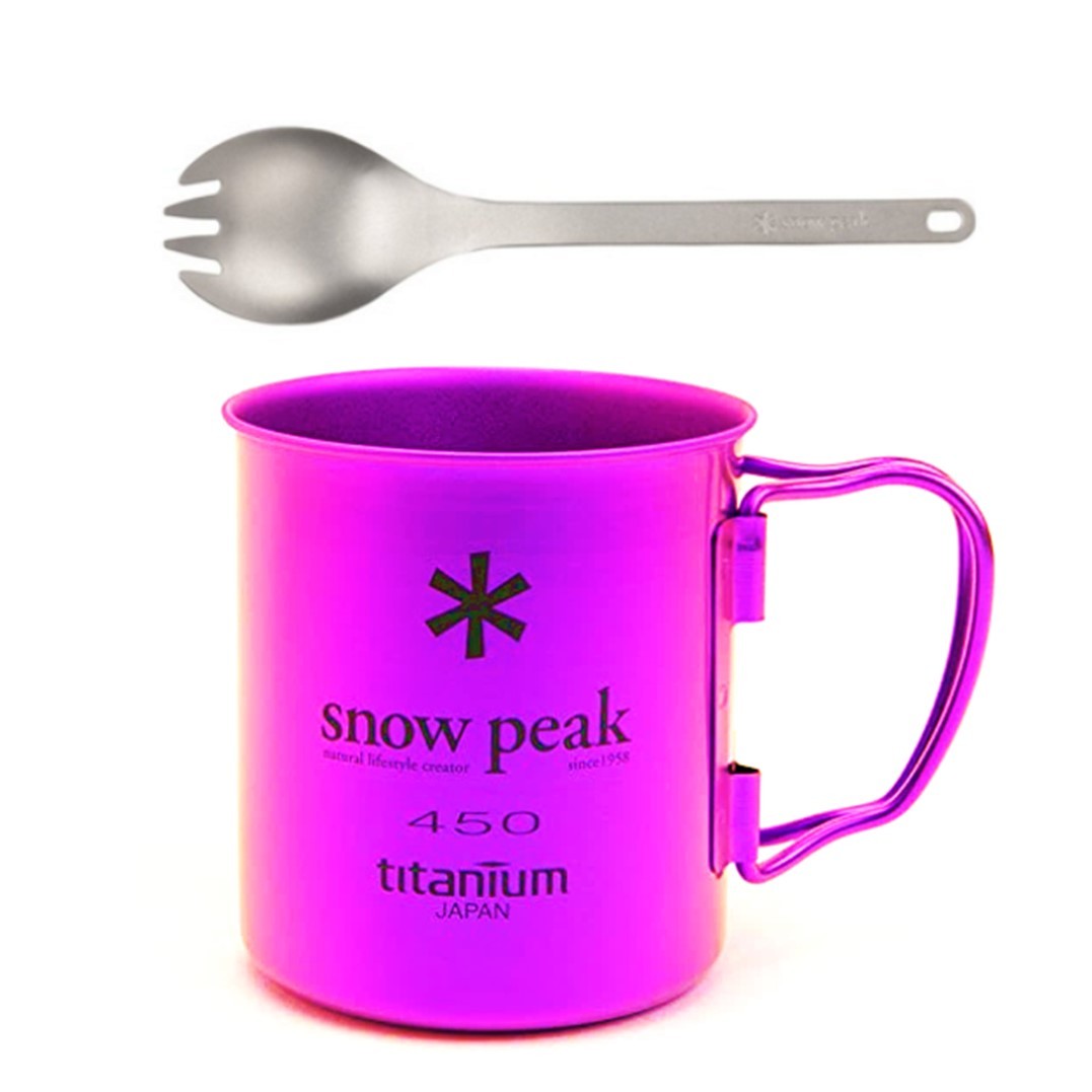 人気商品は チタンマグカップ450 peak) (snow スノーピーク (パープル