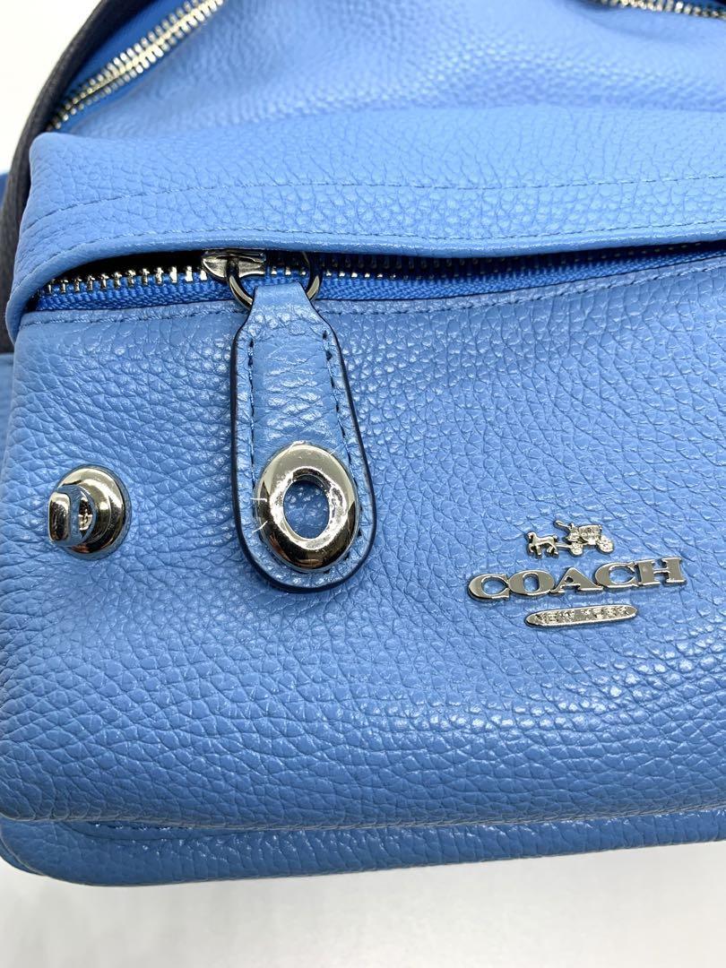 コーチ 【美品】COACH バックパック リュック 水色 37690 レザー_画像6