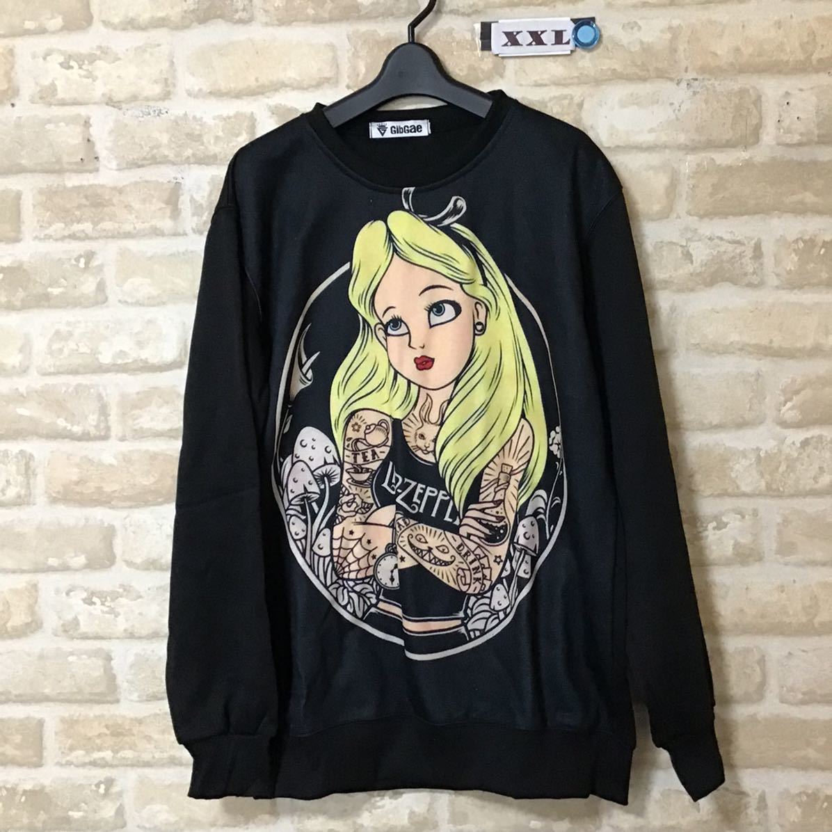 新品 不思議の国のアリス 変顔 アリス パロディ スウェット 2XL 新品 不思議の国のアリス 変顔 アリス パロディ スウェット 2XL