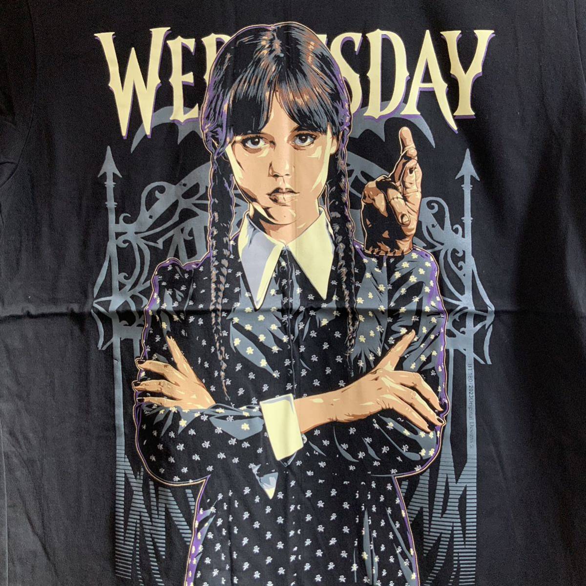 デザインTシャツ XLサイズ　Wednesday ウェンズデー　The Addams Family アダムス・ファミリー