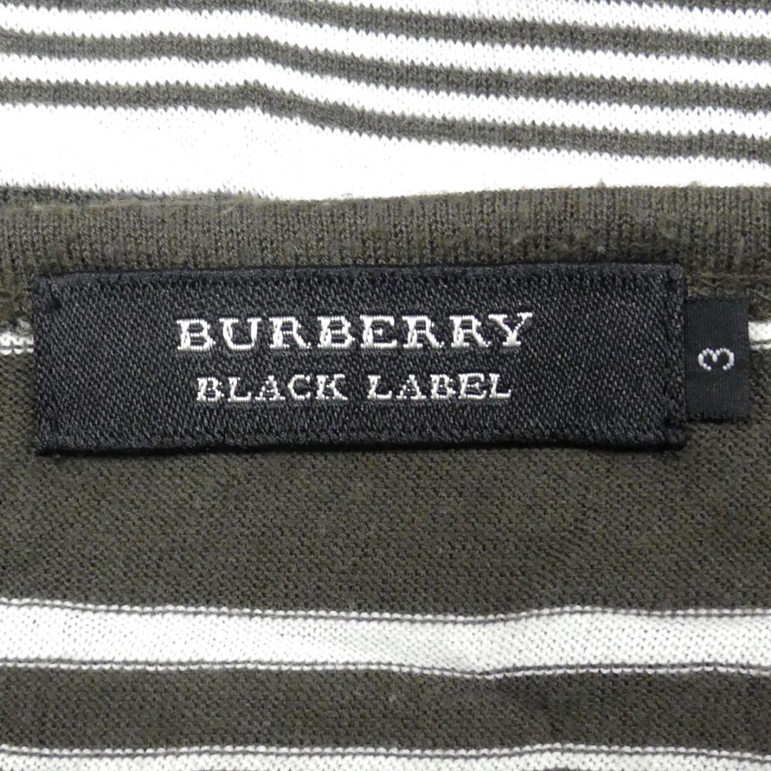 即決★BURBERRY BLACK LABEL★メンズL 廃版 Tシャツ バーバリーブラックレーベル 3 ボーダー 三陽商会 カットソー 長袖 ロンT