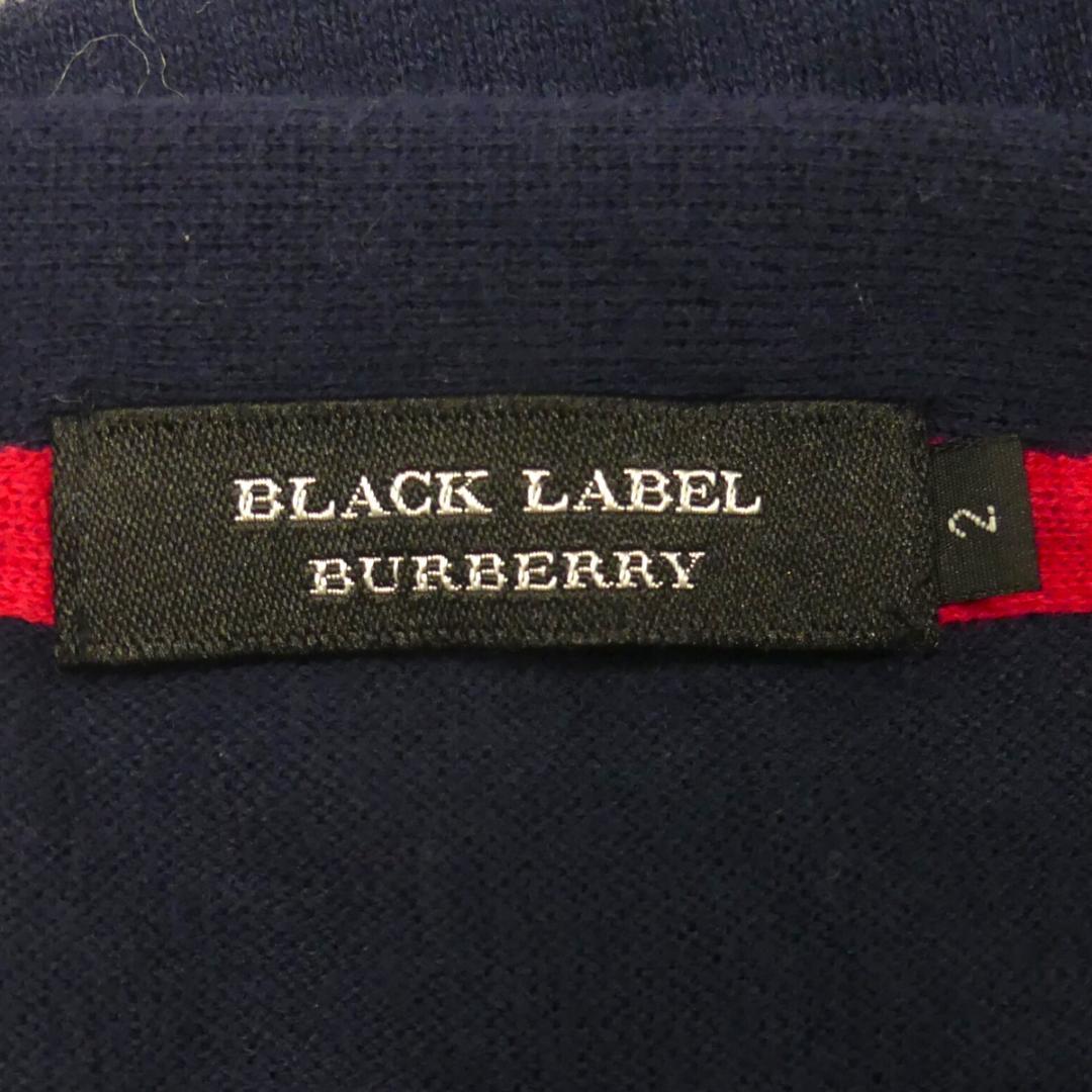 即決★BURBERRY BLACK LABEL★メンズM 廃版 カーディガン ニット セーター バーバリーブラックレーベル 2 紺 ネイビー ボーダー_画像8