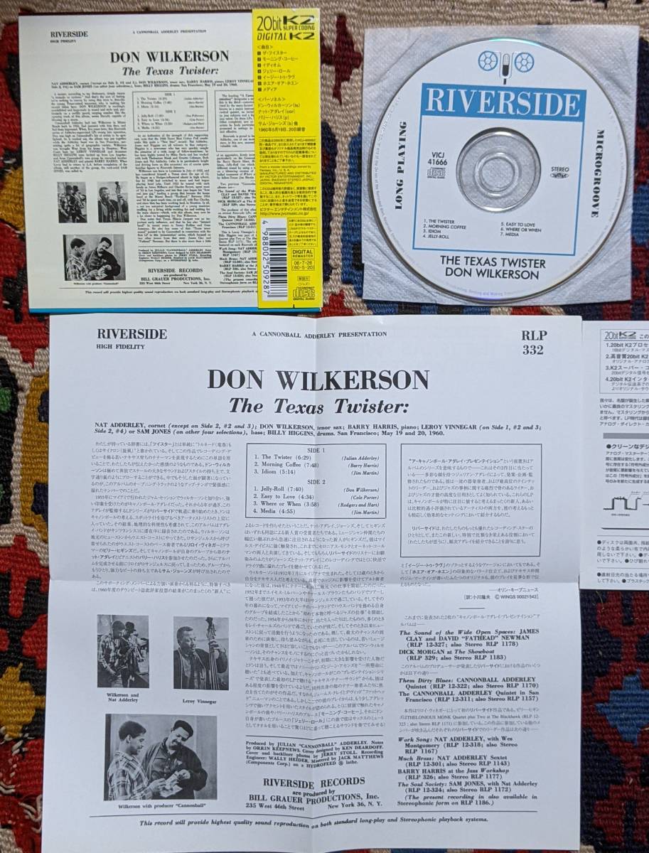 （紙ジャケCD) 60's ドン・ウィルカーソン (TS) DON WILKERSON / ザ・テキサス・ツイスター THE TEXAS TWISTER VICJ-4166 1960年_画像3
