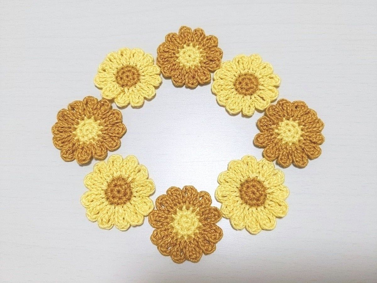 No.570　ハンドメイド　レース編み　モチーフ　お花