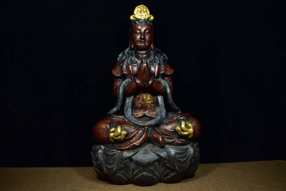蔵友館蔵品・木胎漆器・細密彫・描真金・八仙紋・茶碗】・希少珍品