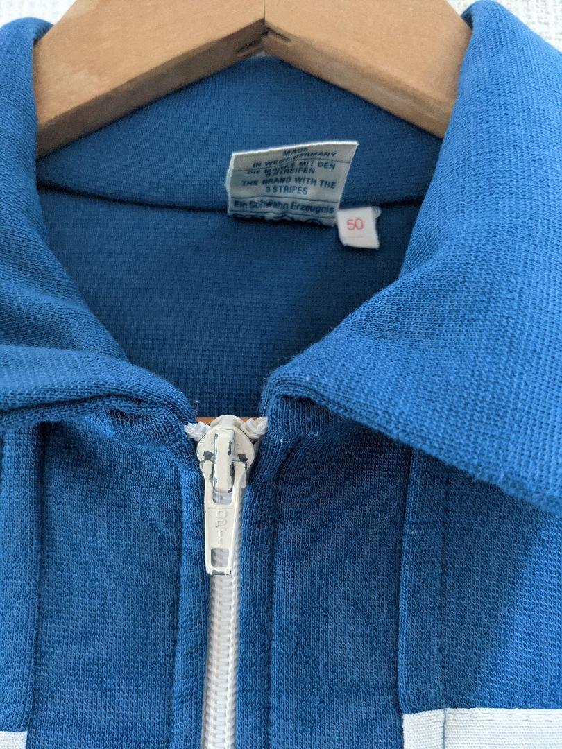 極美品】ADIDAS 西ドイツ製 ガイコツジャージ 青 ヴィンテージ 極美品】ADIDAS 西ドイツ製 ガイコツジャージ 青 ヴィンテージ