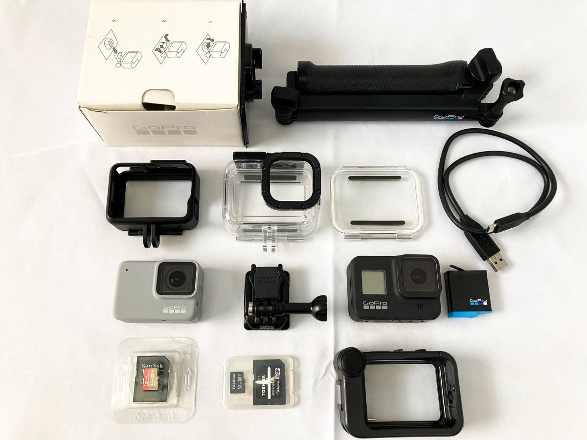 アクセサリー付】GoPro HERO8 Black + GoPro HERO7 White / メディア