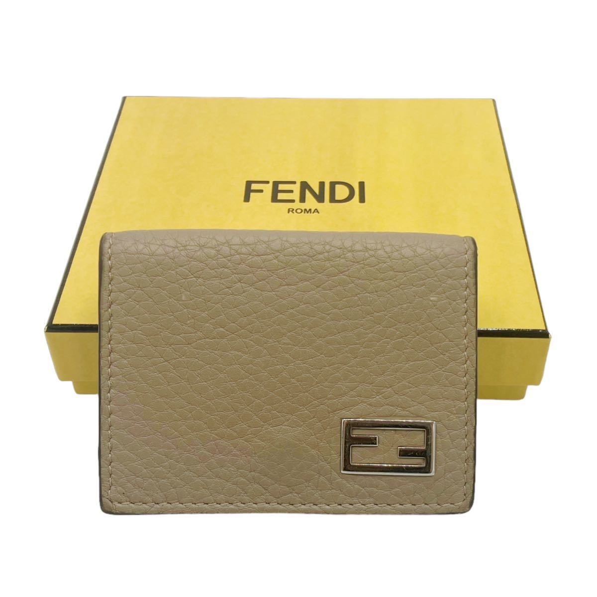 驚きの値段】 ツートン 7M0280 FENDI 【美品】フェンディ レザー